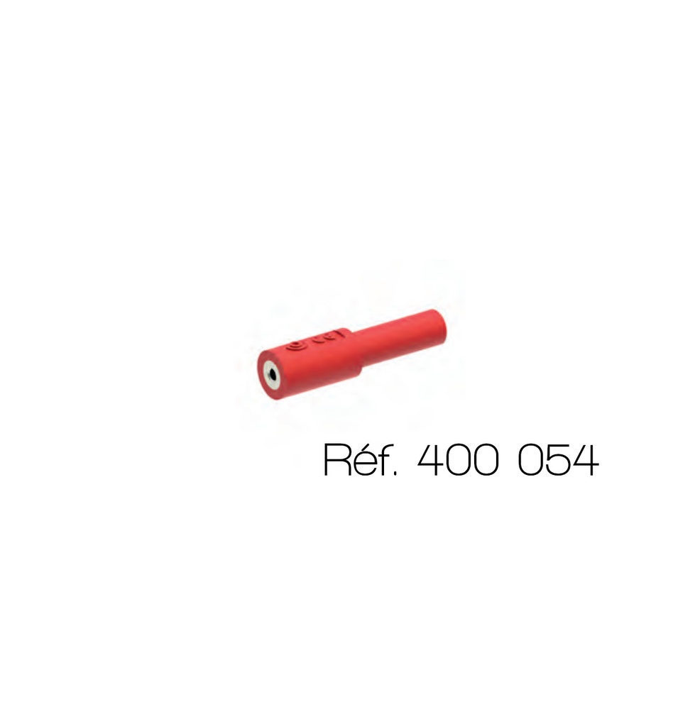 [#400054-S67322] Adaptateur banane (2 mm Mâle - 4 mm Femelle, Rouge)