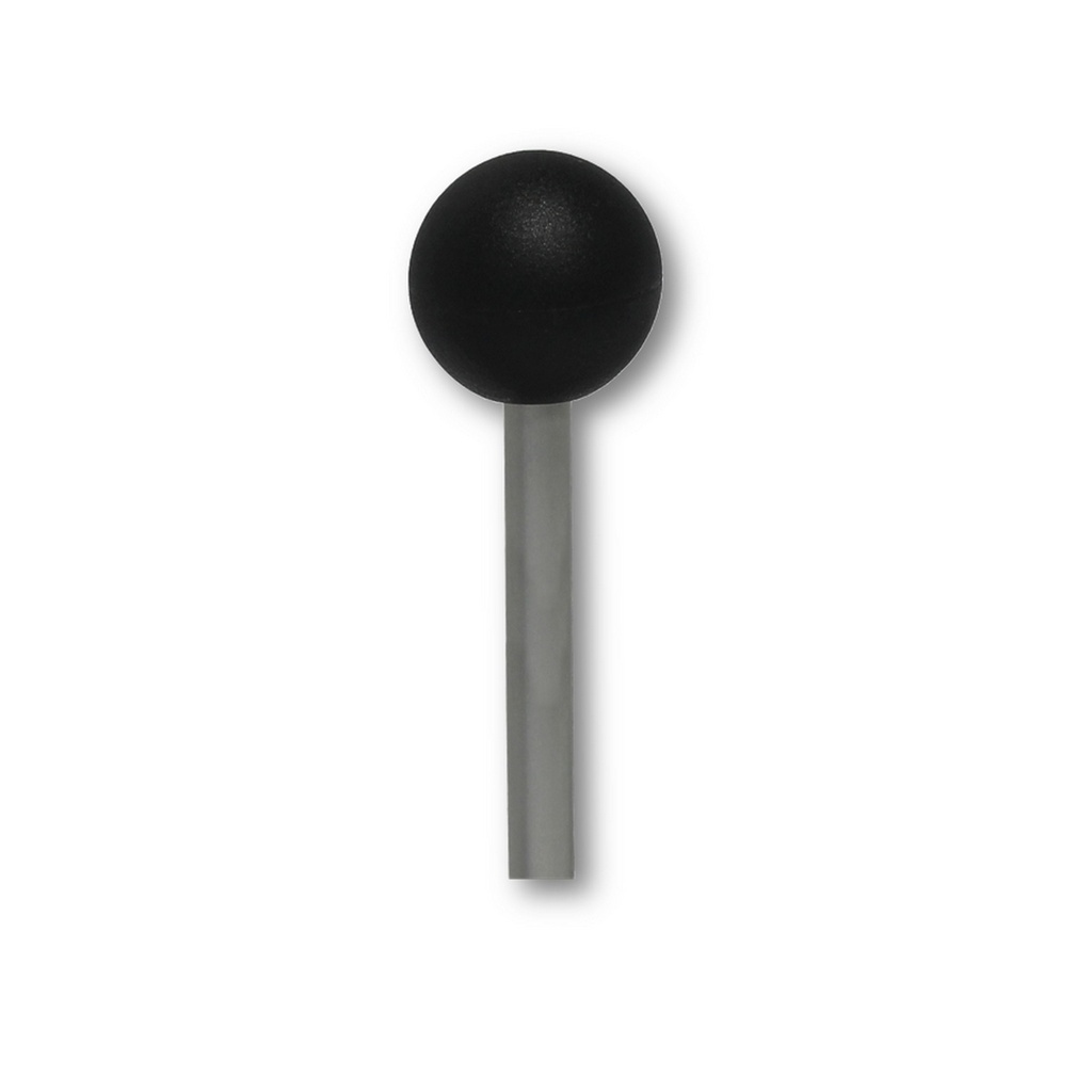 Boule plastique noire sur tige