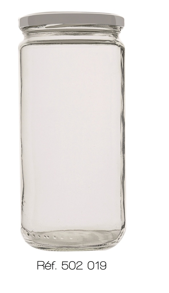 Bocal en verre avec couvercle vissant en métal