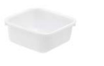 Cuvette carrée en plastique