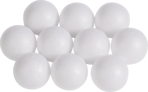[#004188] Boules polystyrène Ø 30 mm pour simuler la Lune - Lot de 10