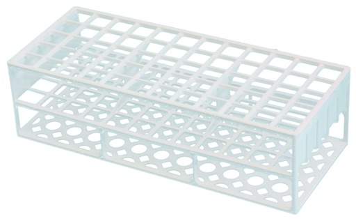 Portoir en polystyrène rigide pour tubes à essais