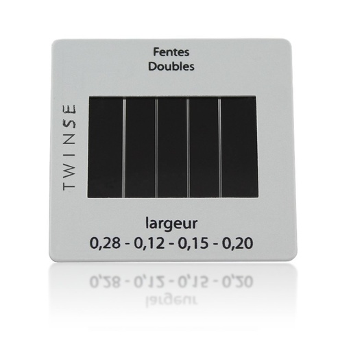 [#404093-S66931] Diapositive fentes de Young doubles à largeur variable