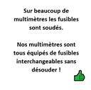 Multimètre compact à calibres manuels TRMS Didactique