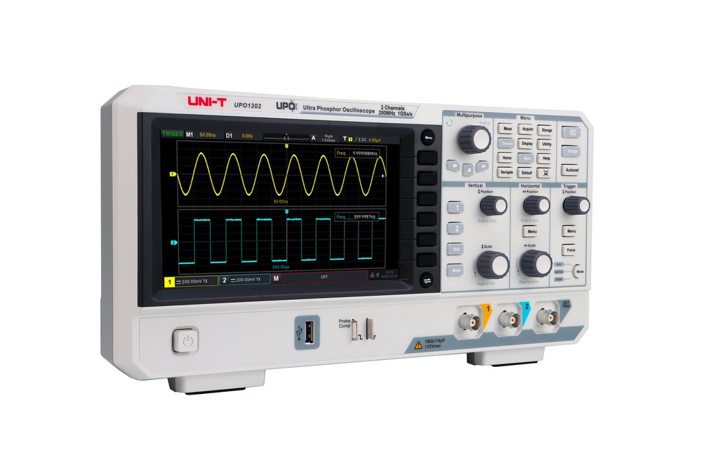 Oscilloscope numérique compact 2 voies 200 MHz - Uni-T - UPO1202