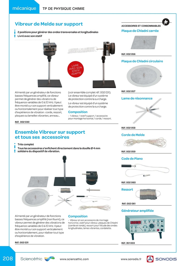 Accessoires pour vibreur de Melde