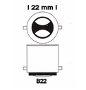 Ampoule tungstène - culot baïonnette B22 - 12 V 