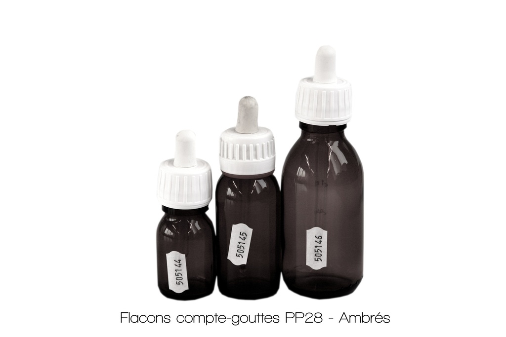 Flacon compte-gouttes PP28