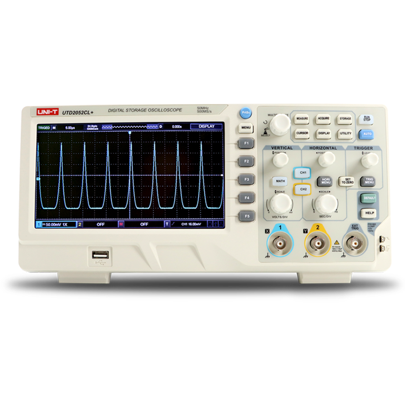 Oscilloscope numérique compact 2 voies 50 MHz - 2052CL+Uni-T