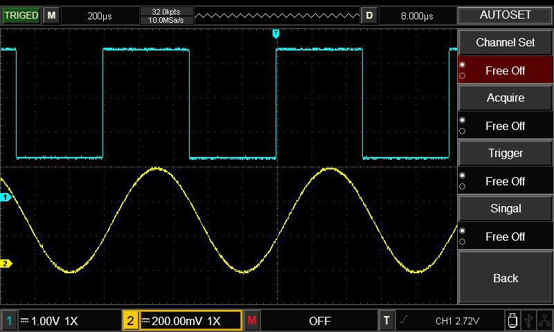 Oscilloscope numérique compact 2 voies 50 MHz - 2052CL+Uni-T autoset