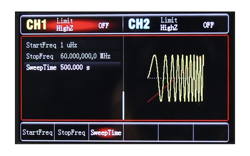 Générateur de fonctions DDS avec écran 2 voies 1 µHz-30 MHz