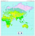 Carte des environnements du monde pendant les deux extrêmes climatiques
