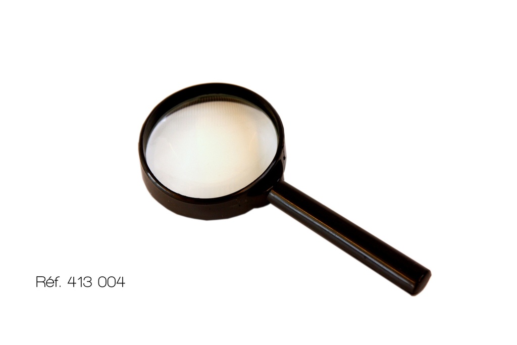 [#413004] Loupe à main avec manche plastique (x5 - Ø=50)