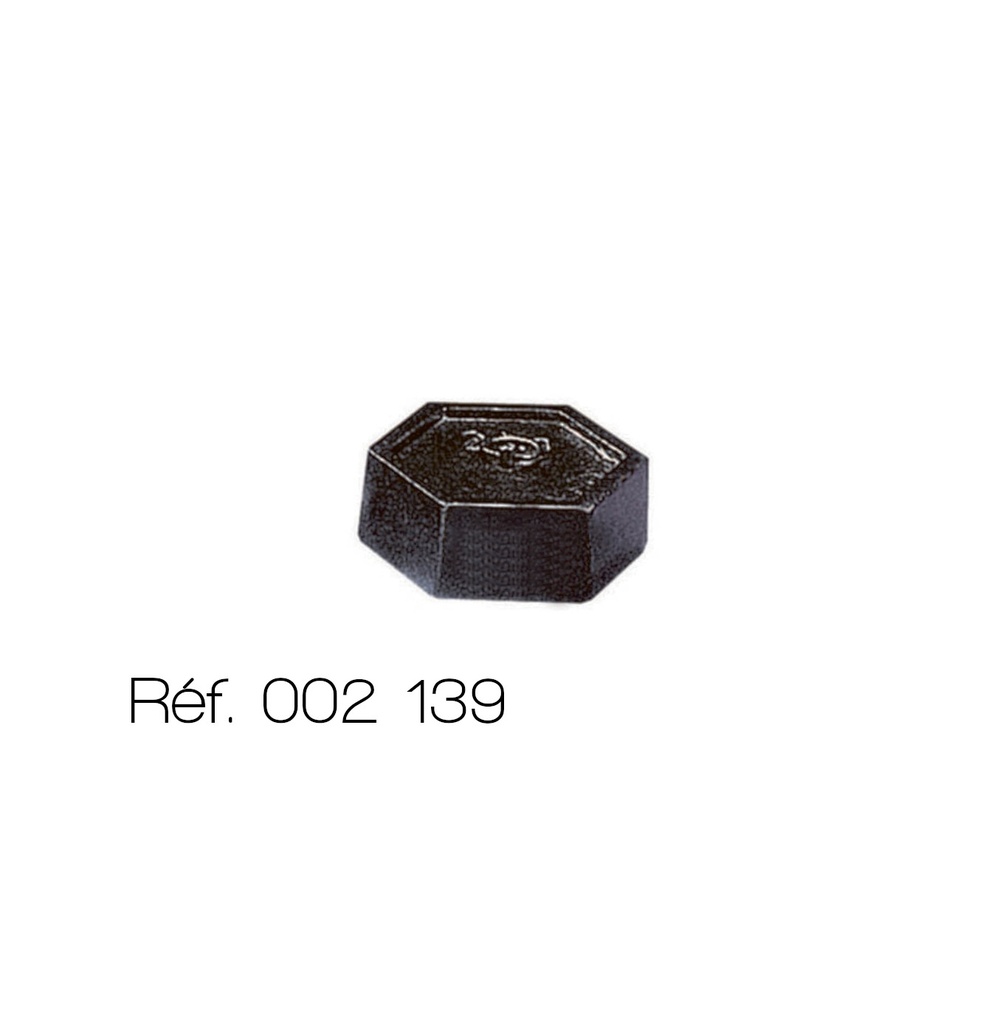 [002139] Masse hexagonale en fonte (2000 g)