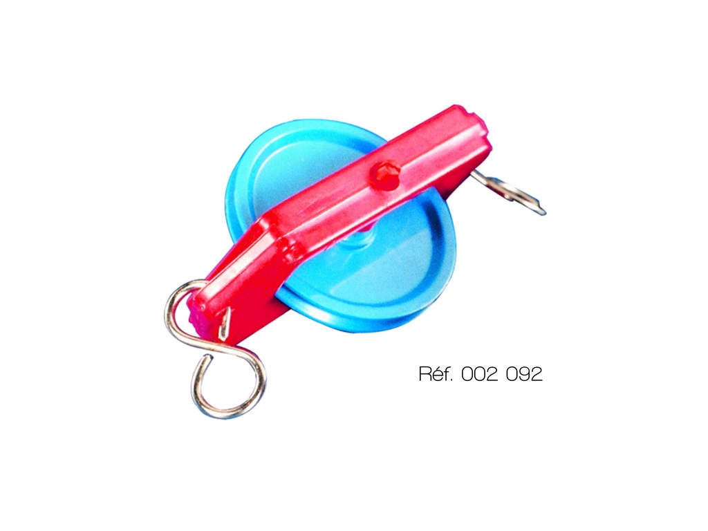 [#002092] Poulies à crochets en plastique (Simple - Ø = 50 mm)