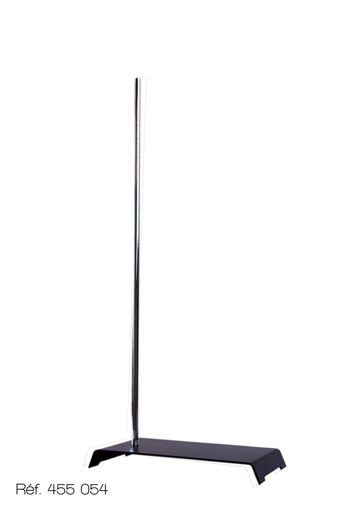 [#455054-S64508] Statif simple à base rectangulaire (Base 170x100 - Tige 9x450 mm - Masse 475 g)