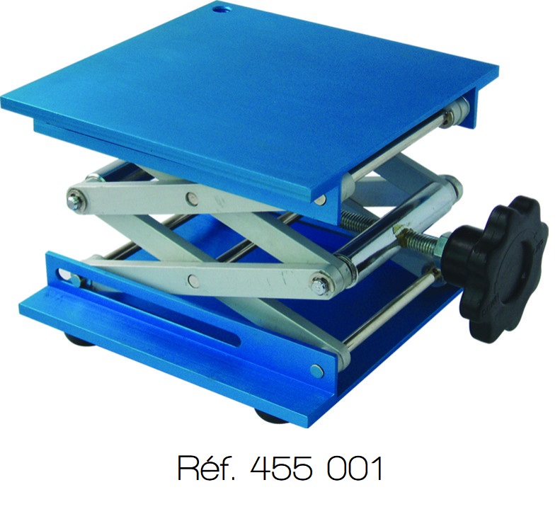 [#455001-S62353] Support élévateur en aluminium (100x100 mm - Hauteur 45 à 150 mm)