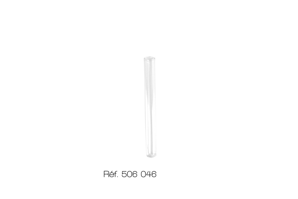 Tubes à essai à bord droit en verre ordinaire