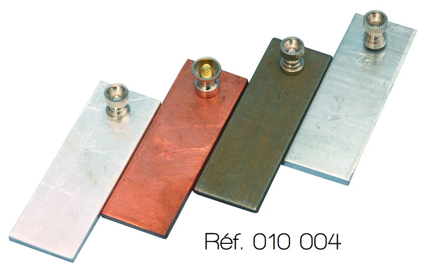 Électrode métallique avec borne