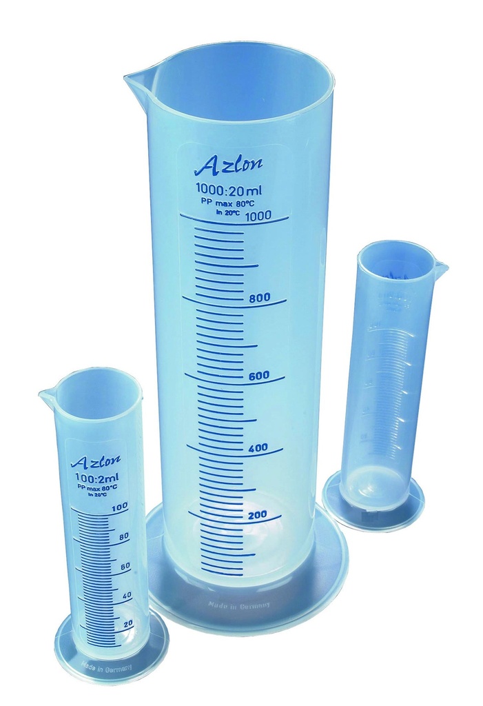 [#511078-S51849] Éprouvette graduée en polypropylène - forme basse - Azlon® (100 mL - 163 mm)