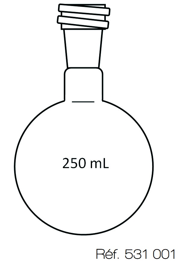 [#531001-S64378] Ballon à fond rond VB 3.3 - 250 mL - Rodaviss® (unique, 19/26)