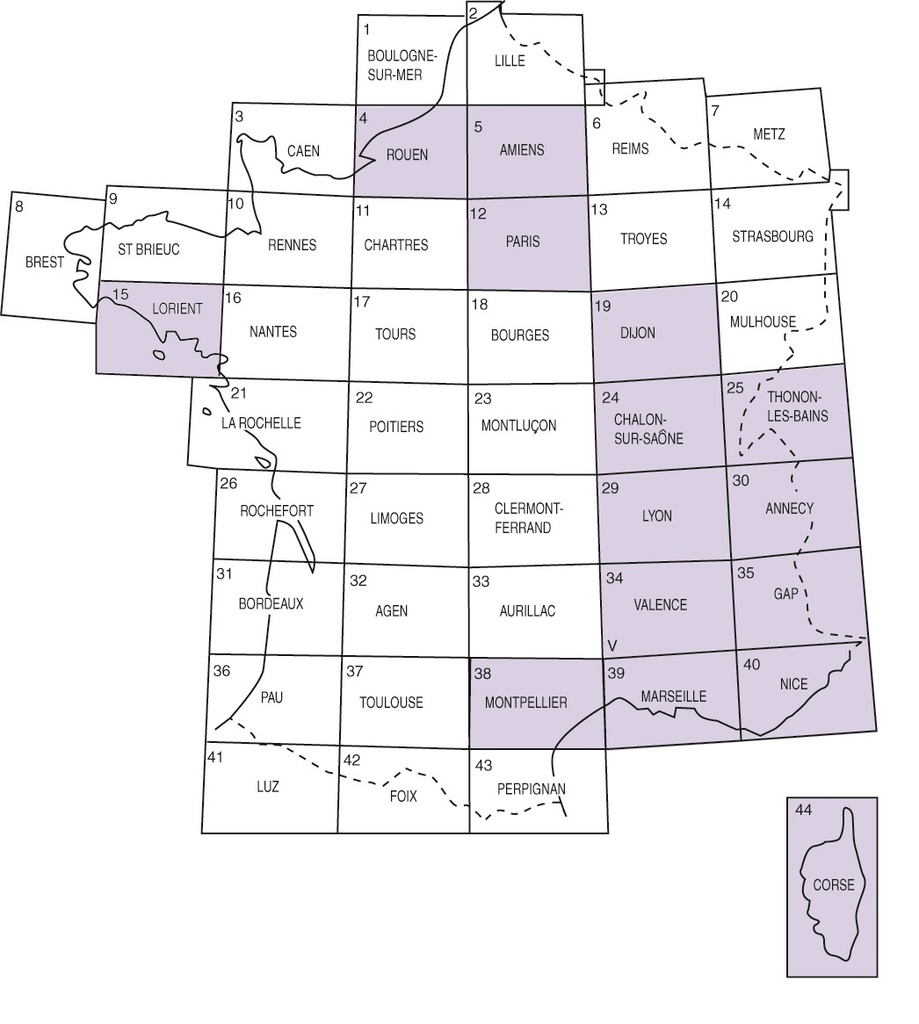 Carte géologique régionale du BRGM