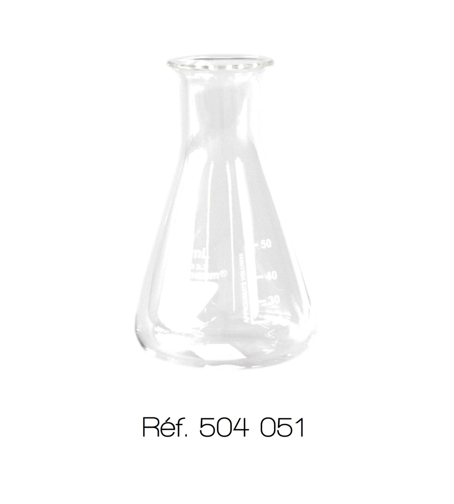 [#504051] Erlenmeyer Rasotherm® - à l'unité (étroit, 25 mL)