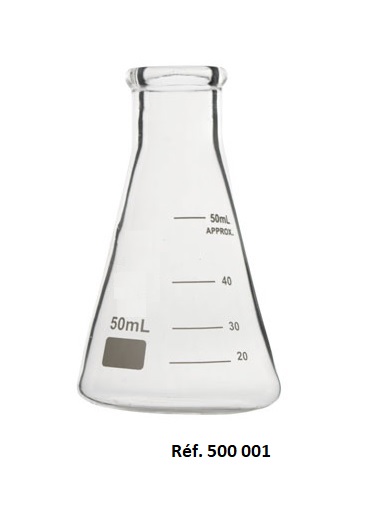 [#504001-S51352] Erlenmeyer VB 3.3 (étroit, 50 mL)