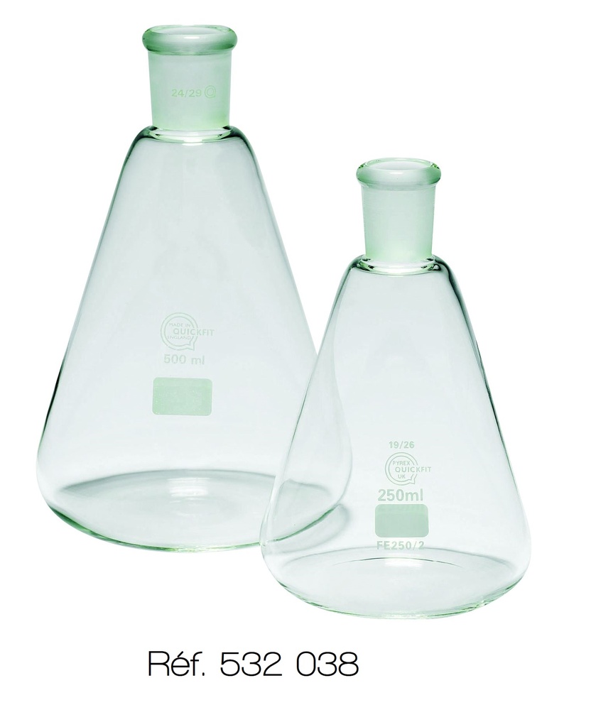[#532038] Erlenmeyer conique à col rodé - Quickfit® (250 mL, 19/26)