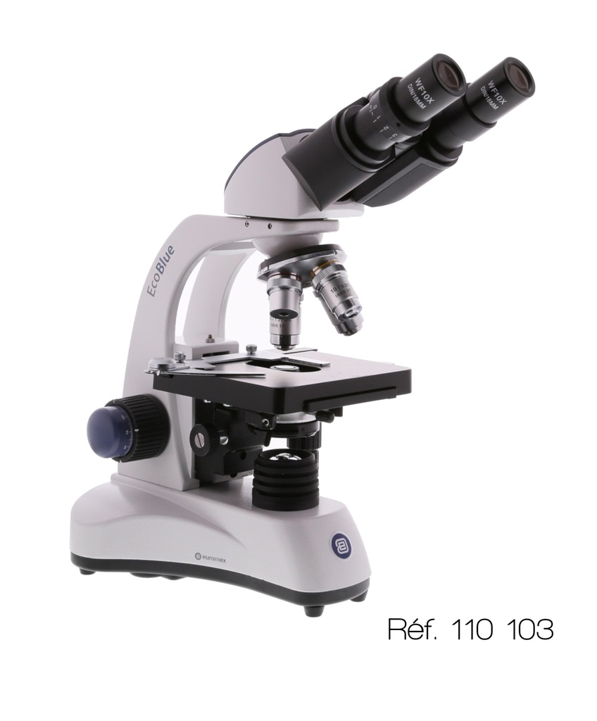 [110103] Microscope binoculaire et trinoculaire EcoBlue (x40 à x600, Binoculaire)