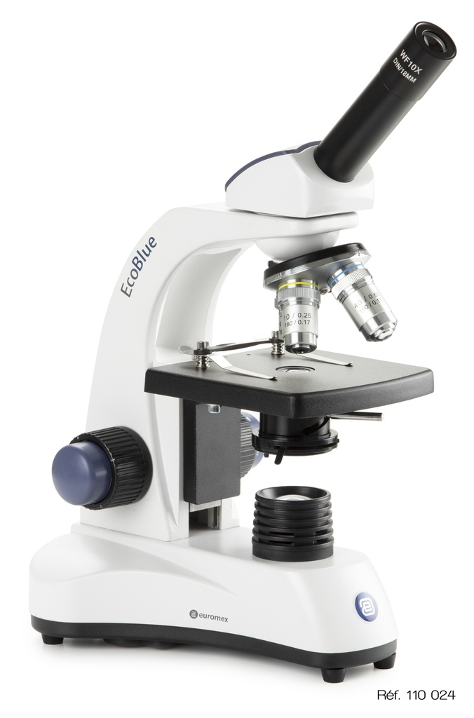 [#110024-S67157] Microscope monoculaire EcoBlue (Valets, x40 à x400)