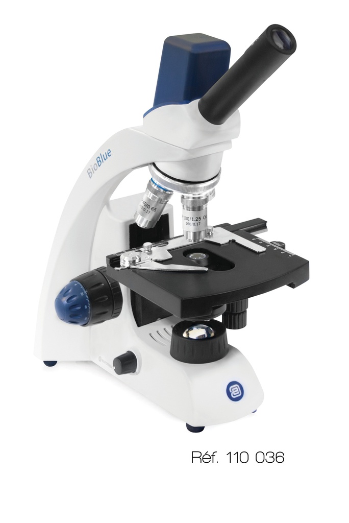 [110036] Microscope numérique BioBlue (x40 à x400, Monoculaire, Valets)