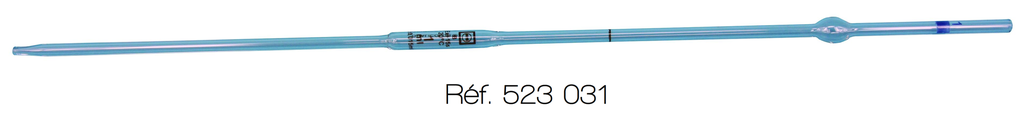 [523031-S51027] Pipette jaugée - 1 trait (A, 1 mL - Bleu)