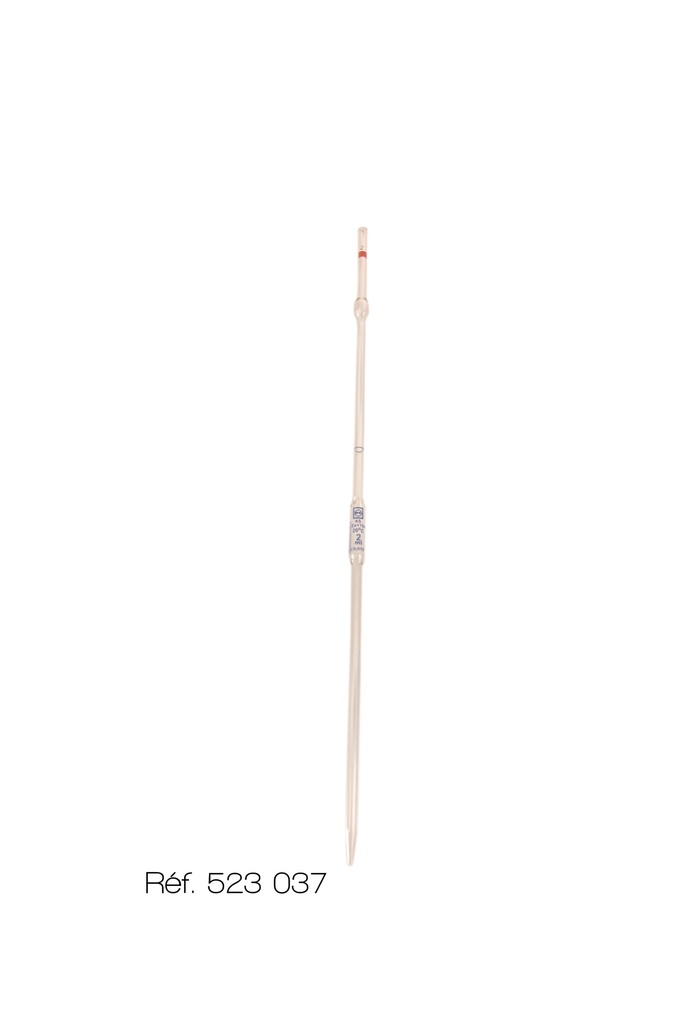 [523037-S51735] Pipette jaugée - 2 traits (A, 1 mL - Bleu)