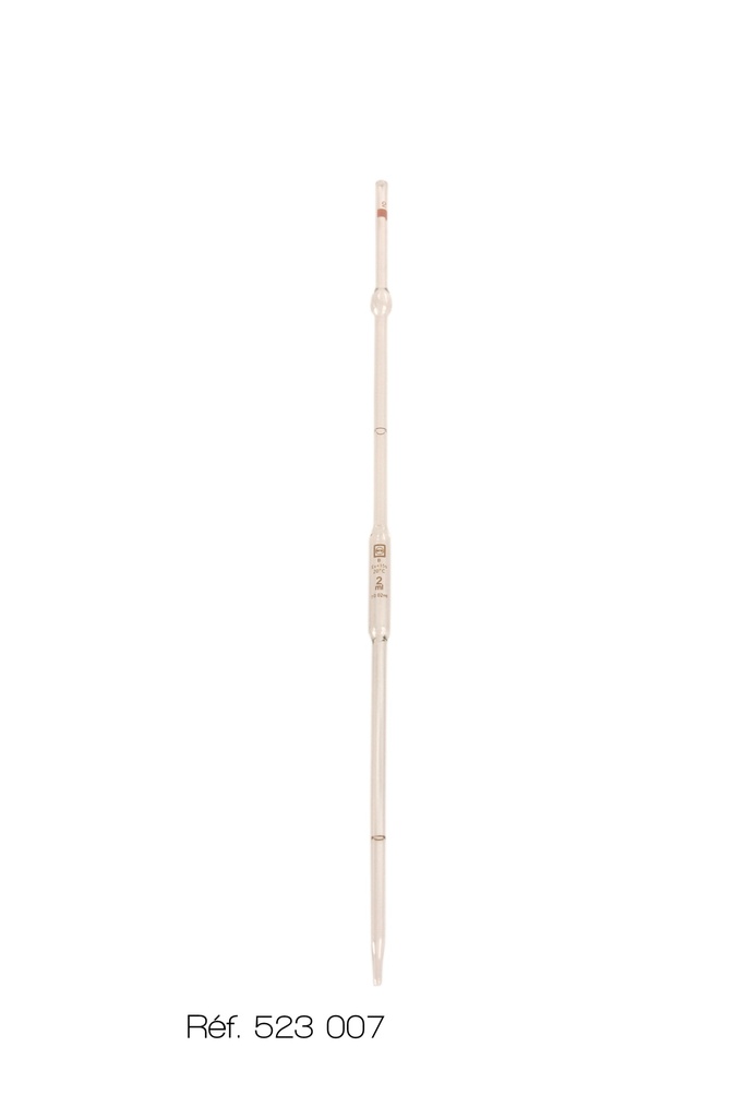 Pipette jaugée - 2 traits
