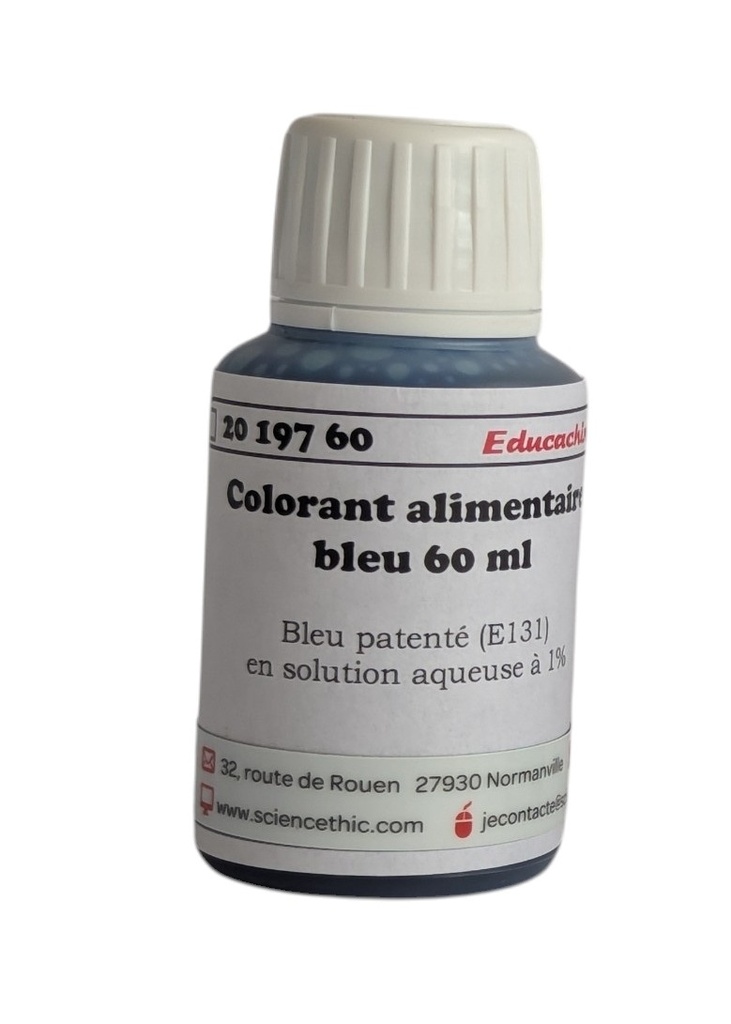 [910281-S65930] Colorant alimentaire - 60 mL (Bleu - E131)