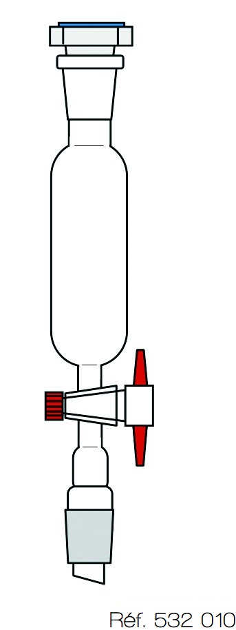 Ampoule de coulée 100 mL en verre rodé 19/26 VB 3.3