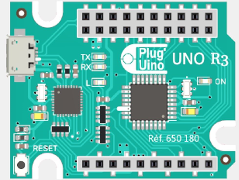 [#650180-S03080] Carte nue microcontrôleur Plug'uino Uno R3