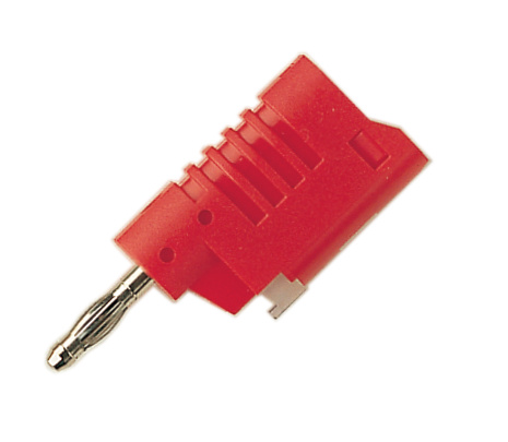 [400088] Fiches males banane avec raccord rapide - Lot de 10 (Rouge)