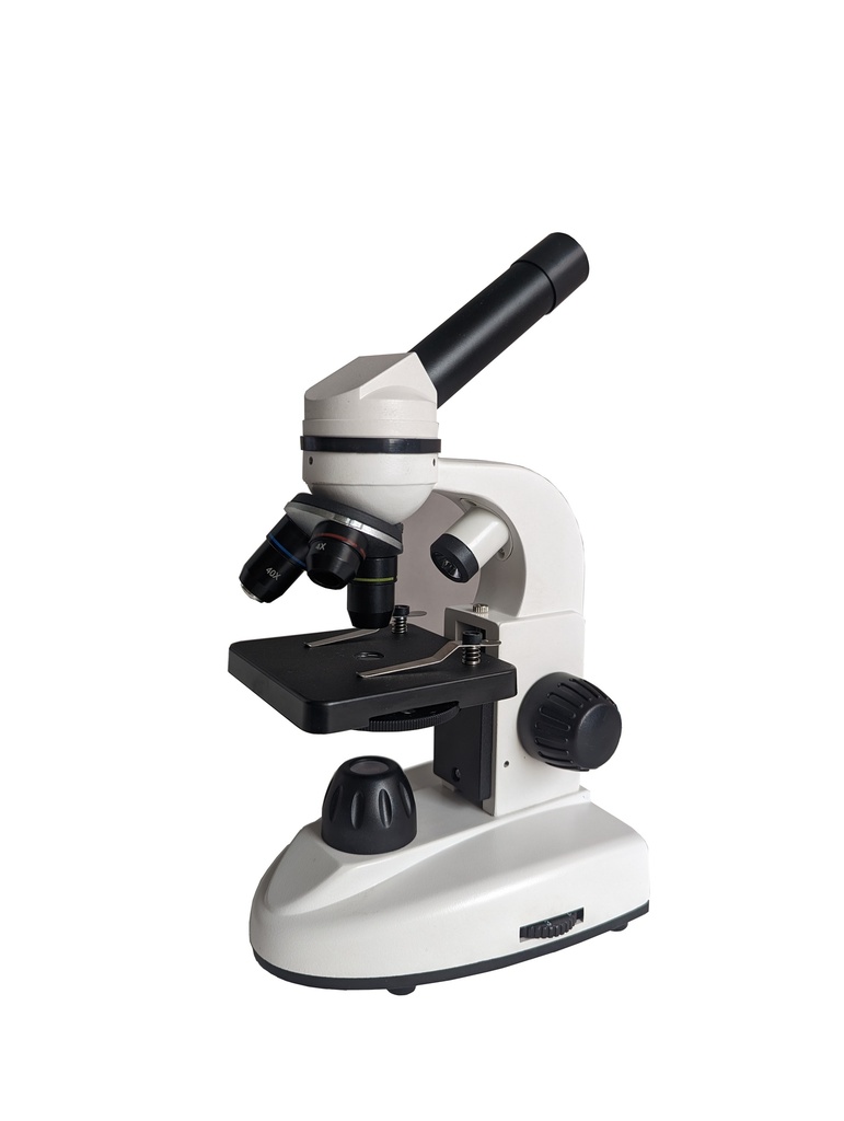 [#110140] Microscope monoculaire à LED MES-04L - platine à valets - x40 x100 x400 
