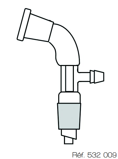 Allonge coudée rodée avec prise à vide VB 3.3