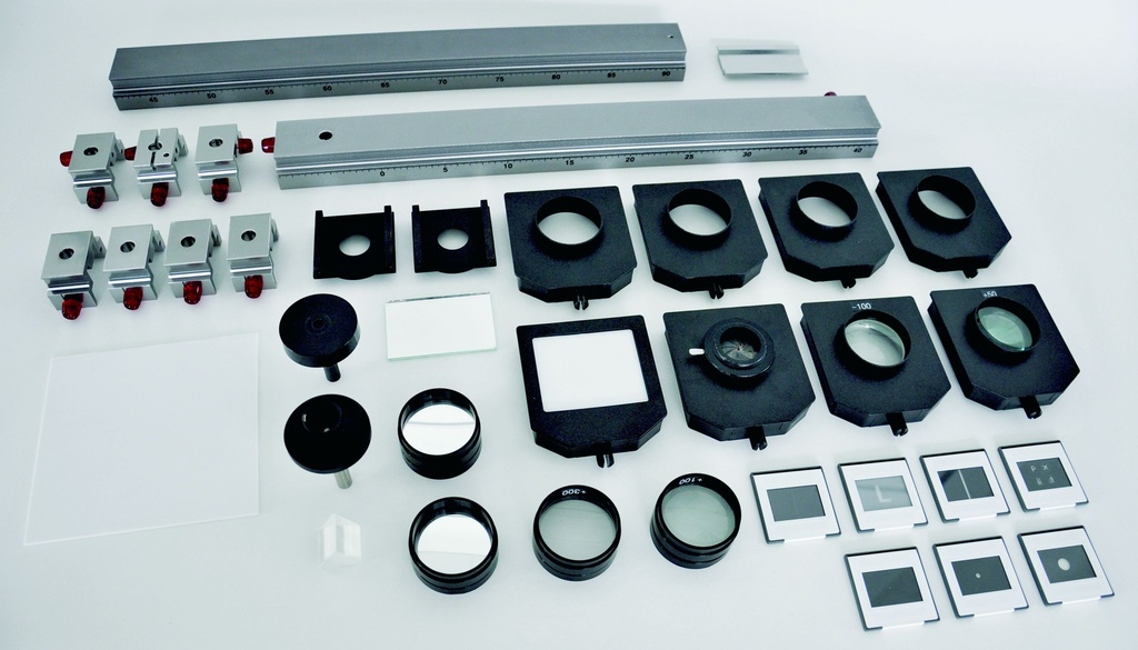 Coffret banc d'optique et accessoires