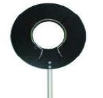 Porte-lentille Ø 80 mm en acier sur tige