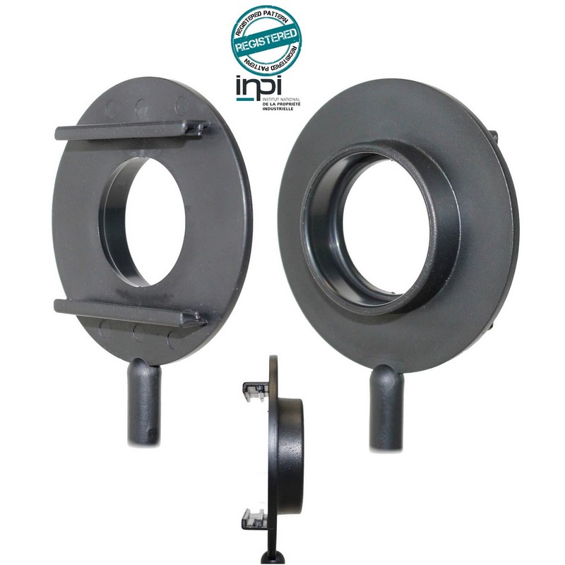 [#004139-S65221] Porte-lentille et diapositive Ø 40 mm pour banc d'optique spécial collège