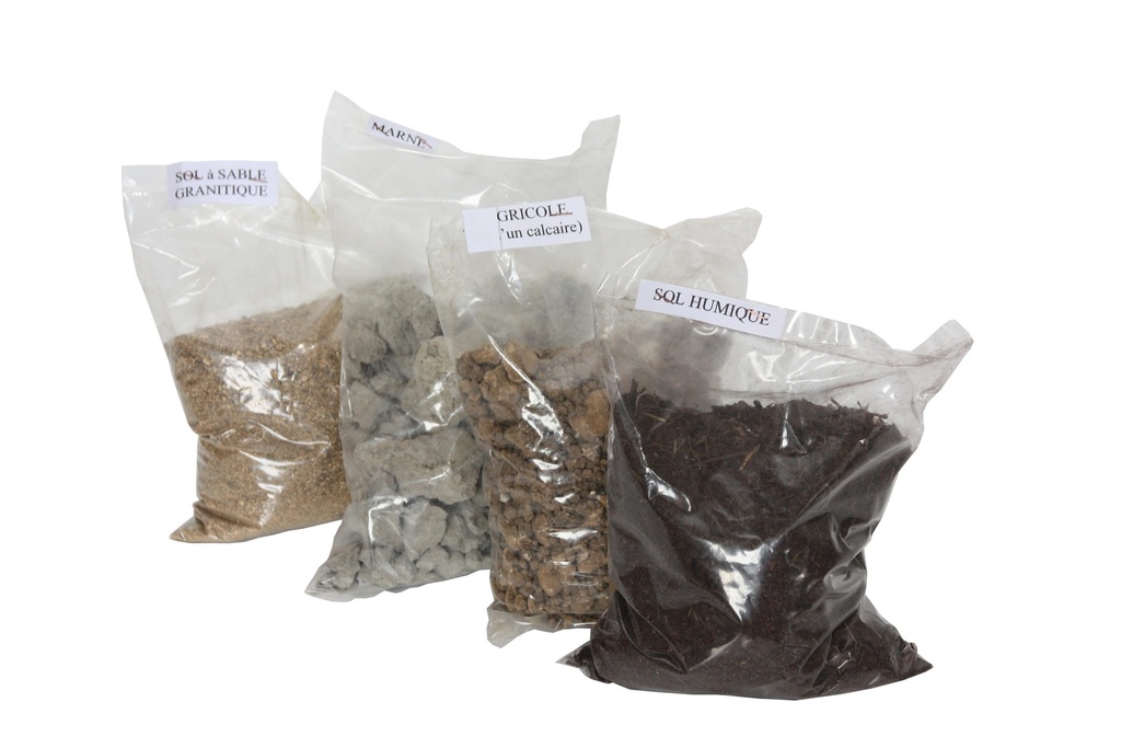 Kit : Échantillons de 4 sols différents 