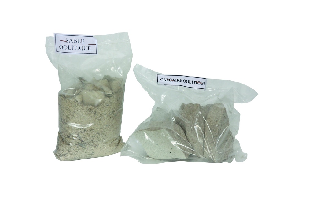 [031065-S69716] Échantillons de roche et de sable : Granite (lot de 18)
