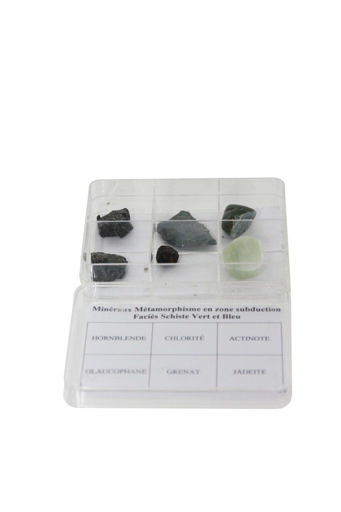 Minéraux de différents faciès métamorphiques (lot de 6)