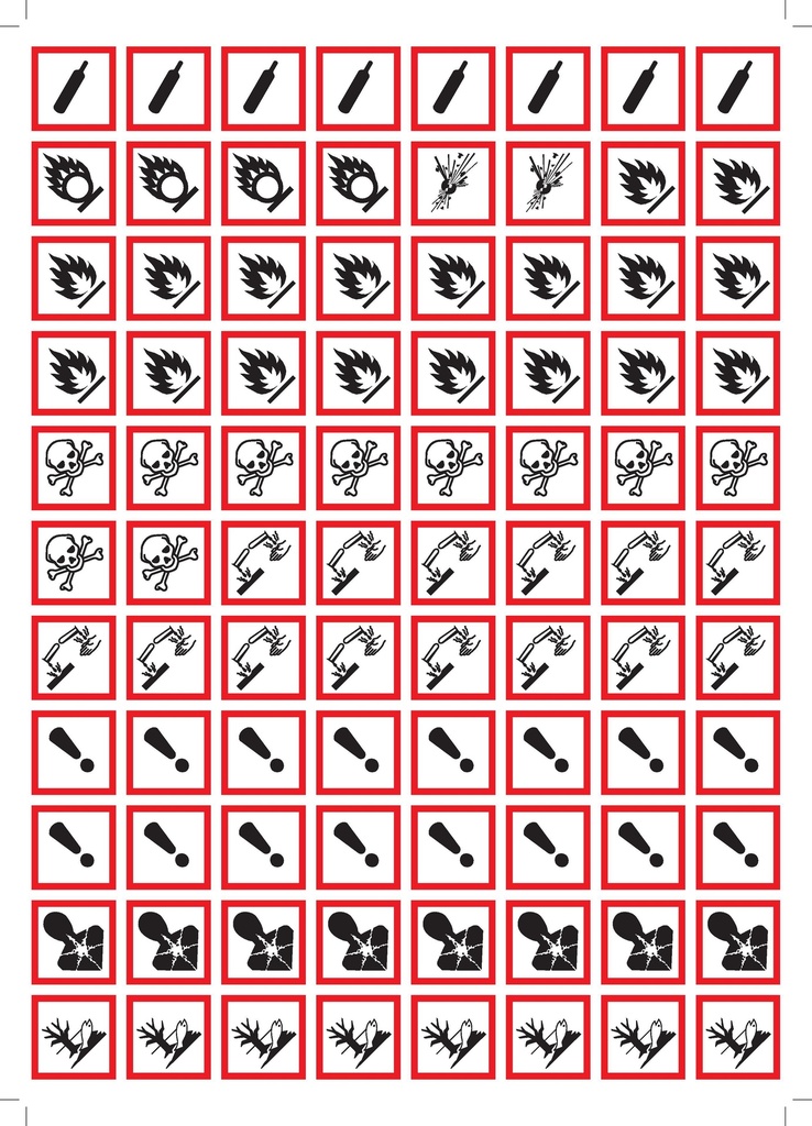 [#051004] Étiquettes adhésives CLP (lot de 100)