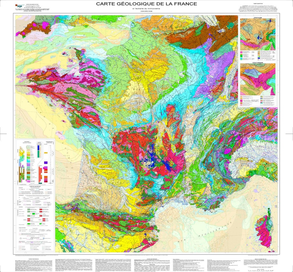 Carte géologique de la France