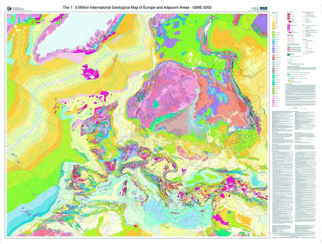 [#053034-S68618] Carte géologique internationale de l'Europe au 1/10 M